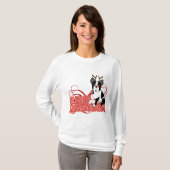 Boston Terrier Kerstmis T-shirt (Voorkant volledig)