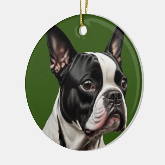 Boston Terrier Kerstornament Keramisch Ornament (Links)