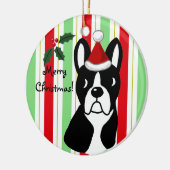 Boston Terrier Kerstornament Keramisch Ornament (Links)