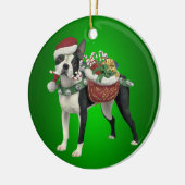 Boston Terrier Kerstornament Keramisch Ornament (Links)