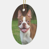 Boston Terrier Kerstornament Keramisch Ornament (Links)