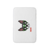 Boston Terrier KerstPajama Dog Sunbribril X-M Badmat (Voorkant Verticaal)