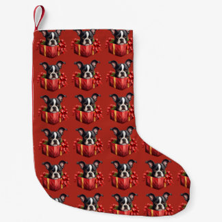 Boston Terrier Kerstsok Personaliseer Kleine Kerstsok