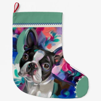 Boston Terrier kerststopking | Versiering Grote Kerstsok