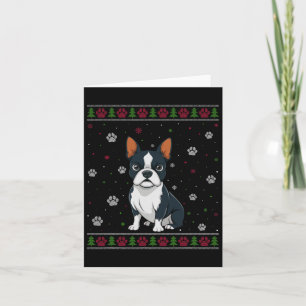 Boston Terrier Kersttrui Xmas Pet Animal D Kaart
