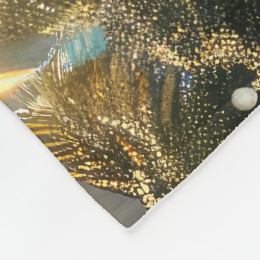 Boston Terrier kerstvakantie Fleece Deken (Hoek)