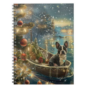 Boston Terrier kerstvakantie Notitieboek
