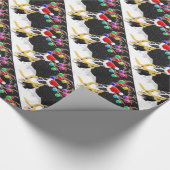 Boston Terrier kerstwrapping Paper Cadeaupapier (Hoek)