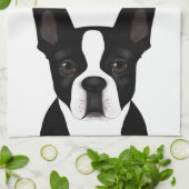 Boston Terrier Kitchen Towel Theedoek (Gevouwen)