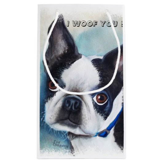 BOSTON TERRIER KLEIN CADEAUZAKJE (Achterkant)