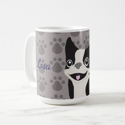 Boston Terrier Koffiemok (Voorkant links)