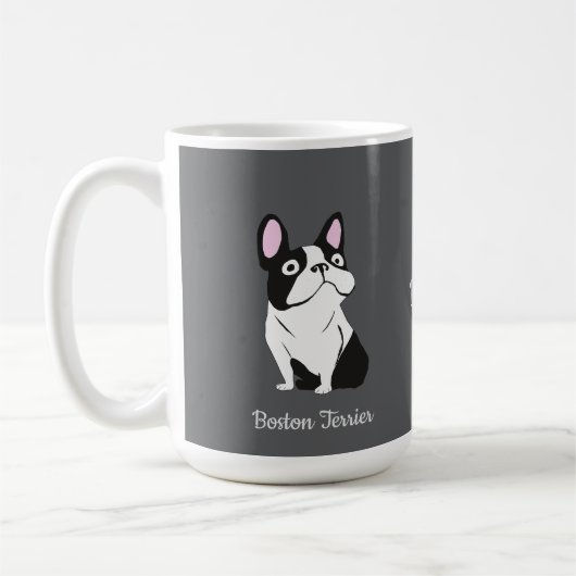 Boston terriër koffiemok (Links)