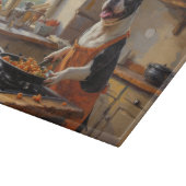 Boston Terrier Kookt in Keuken Snijplank (Hoek)