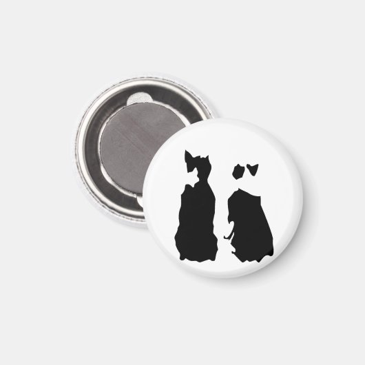 BOSTON TERRIER KOTARO & TEN TEN MAGNEET (Voorkant / Achterkant)