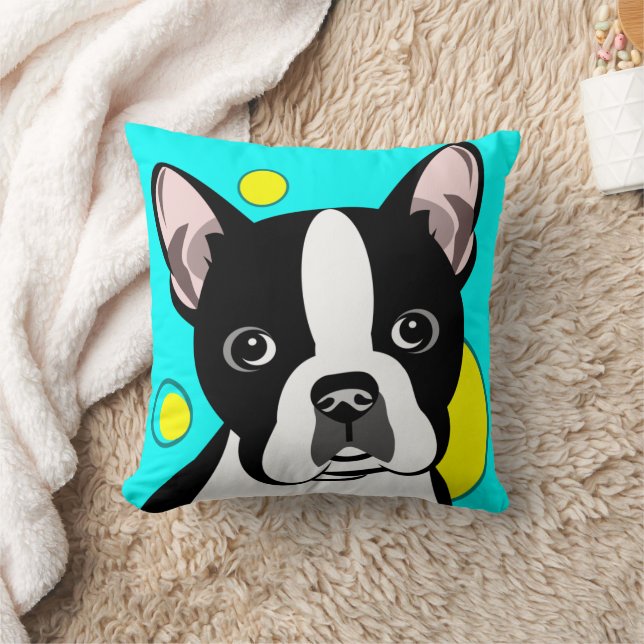 Boston Terrier Kunst Kussen (Deken)