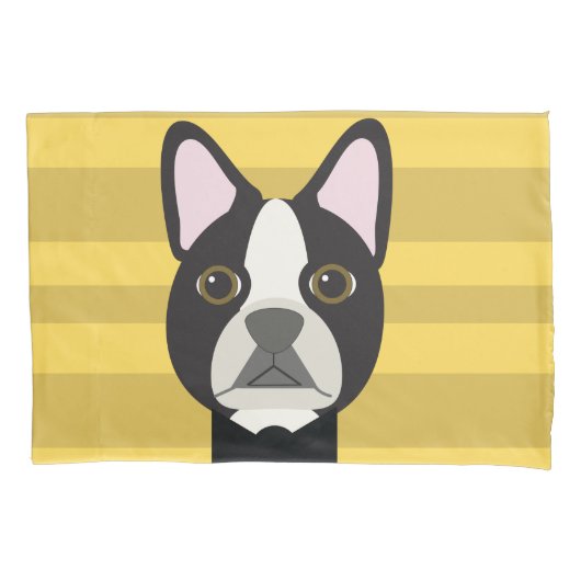 Boston Terrier Kussensloop (Voorkant)
