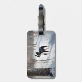 Boston Terrier Laat het sneeuwen Kerstmis Bagagelabel (Achterkant verticaal)