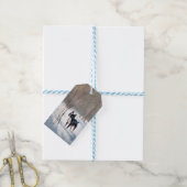 Boston Terrier Laat het Sneeuwen Kerstmis Cadeaulabel (Met Touw)