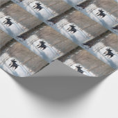 Boston Terrier Laat het sneeuwen Kerstmis Cadeaupapier (Hoek)