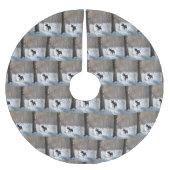 Boston Terrier Laat het sneeuwen Kerstmis Kerstboom Rok (Voorkant)