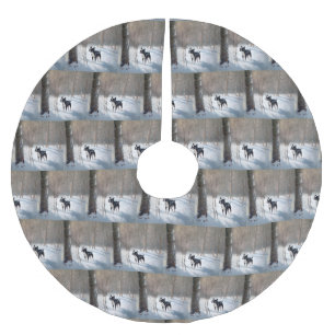 Boston Terrier Laat het sneeuwen Kerstmis Kerstboom Rok