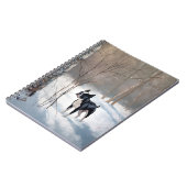 Boston Terrier Laat het sneeuwen Kerstmis Notitieboek (Linkerzijde)