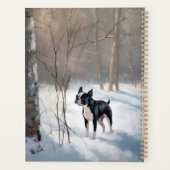 Boston Terrier Laat het Sneeuwen Kerstmis Planner (Achterkant)