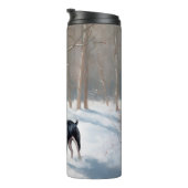 Boston Terrier Laat het sneeuwen Kerstmis Thermosbeker (Geroteerd rechts)