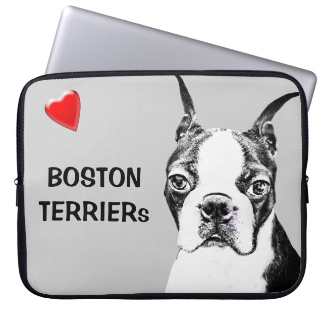 Boston Terrier Laptop Sleeve (Voorkant)