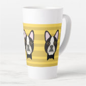 Boston Terrier Latte Mok (Rechterhoek)