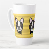 Boston Terrier Latte Mok (Linkerhoek)