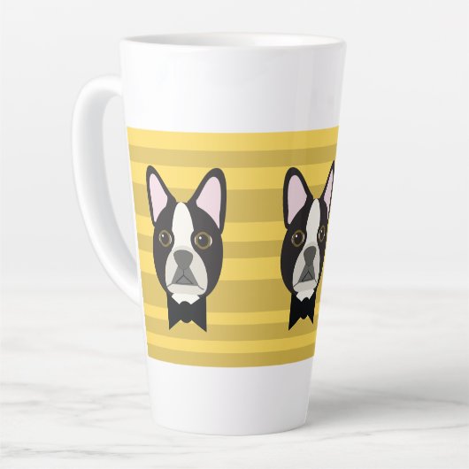 Boston Terrier Latte Mok (Linkerhoek)