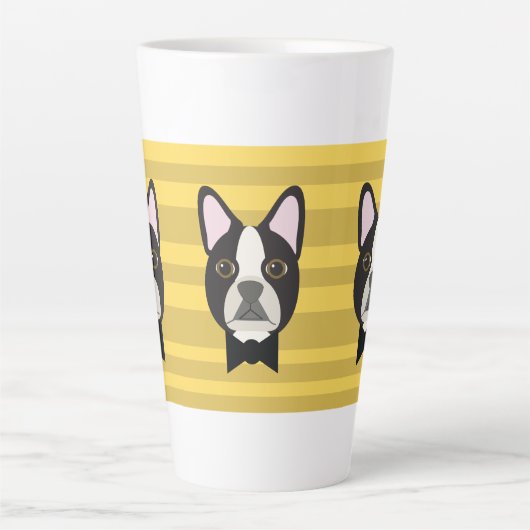 Boston Terrier Latte Mok (Voorkant)