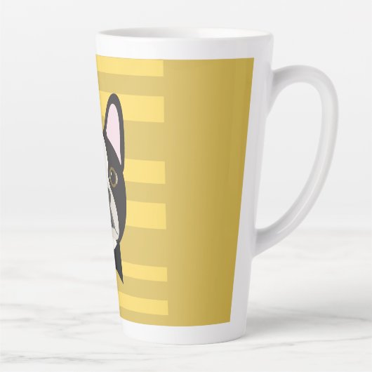 Boston Terrier Latte Mok (Rechts)