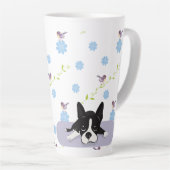 Boston Terrier Latte Mok (Rechterhoek)