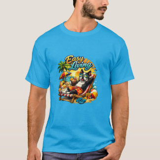 Boston Terrier Leven Gemakkelijk Leven T-shirt