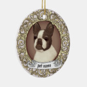 Boston Terrier Liefdevolle Herinnering ornament (Rechts)