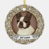 Boston Terrier Liefdevolle Herinnering ornament (Voorkant)