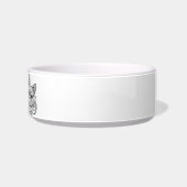 Boston Terrier Line Art personalized bowl Voerbakje (Rechts)