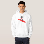 Boston Terrier Longboard Surfer Hoodie (Voorkant volledig)
