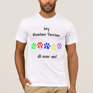 Boston Terrier loopt over me heen T-shirt