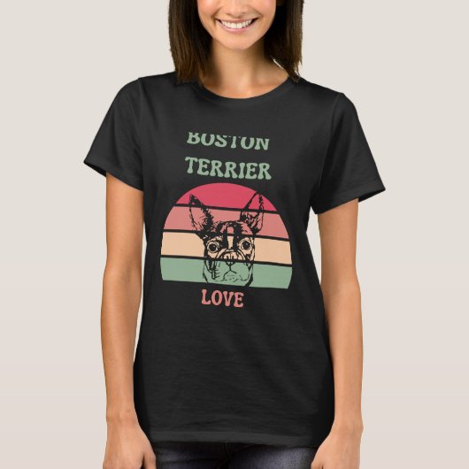 Boston Terrier Love 160 T-shirt (Voorkant)