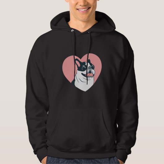 Boston Terrier Love 168 Hoodie (Voorkant)