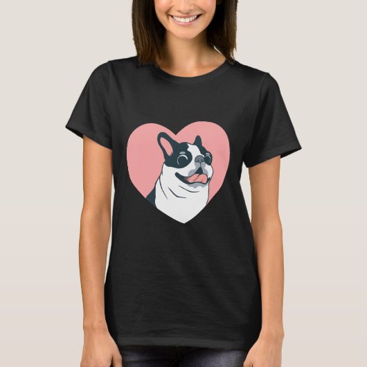 Boston Terrier Love 168 T-shirt (Voorkant)