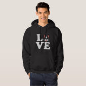 Boston Terrier Love Dog Apparel Hoodie (Voorkant volledig)