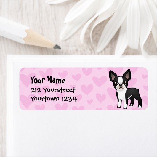 Boston Terrier Love Etiket (Insitu)