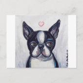 Boston Terrier Love hart Briefkaart (Voorkant)