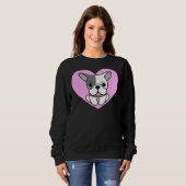 Boston Terrier Love Heart Trui (Voorkant volledig)