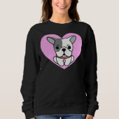 Boston Terrier Love Heart Trui (Voorkant)