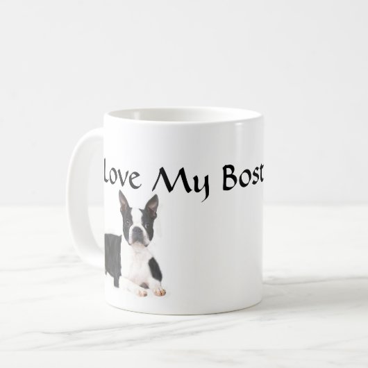 Boston Terrier Love Mok (Voorkant links)
